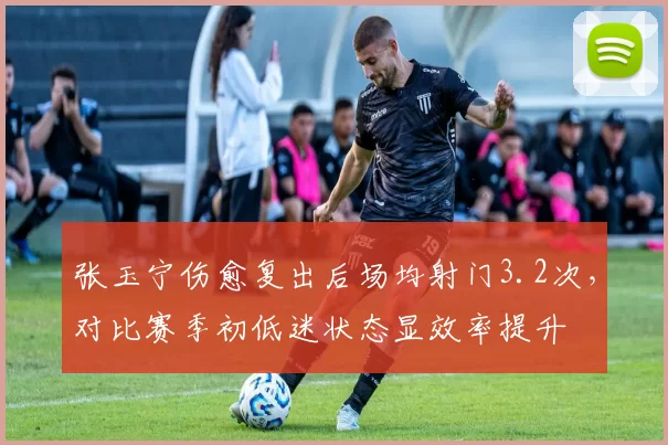 张玉宁伤愈复出后场均射门3.2次，对比赛季初低迷状态显效率提升